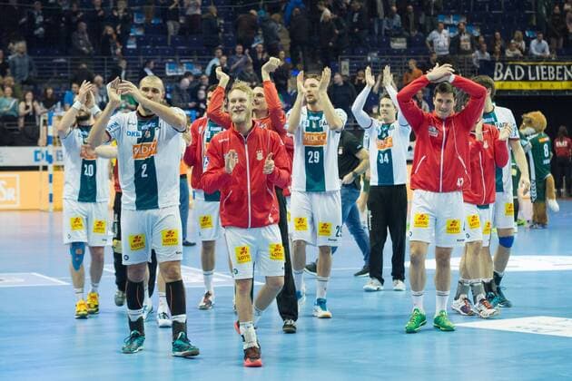 Team of SCM 7 03 2018 Handball Fuechse vs SC Magdeburg Cup Quarterfinal Berlin Copyright: xEIBNER UwexKochx EP_UKH