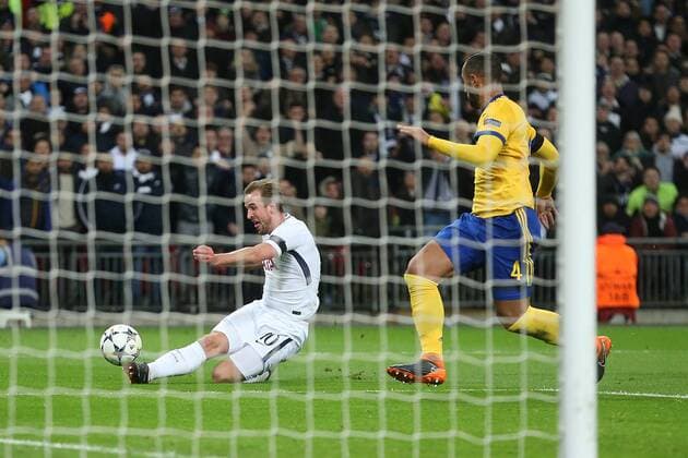 Tottenham Hotspur v Juventus UEFA Champions League Harry Kane of Tottenham Hotspur goes close during the UEFA Champions League match at Wembley Stadium, London Content Not Available For UK Newspapers Copyright: xPaulxChestertonx FIL-11460-0027