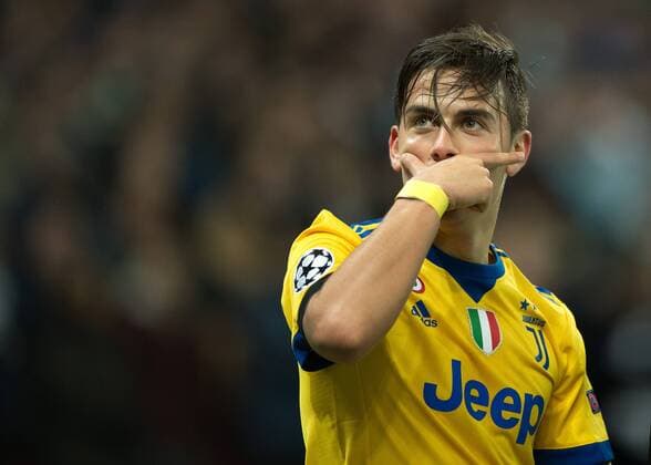 Paulo Dybala of Juventus celebrates scoring the winning goal during the UEFA Champions League round of 16 leg 2of2 match between Tottenham Hotspur and Juventus at Wembley Stadium, London, England on 7 March 2018. Copyright: xVincexMignottx PMI-1866-0028