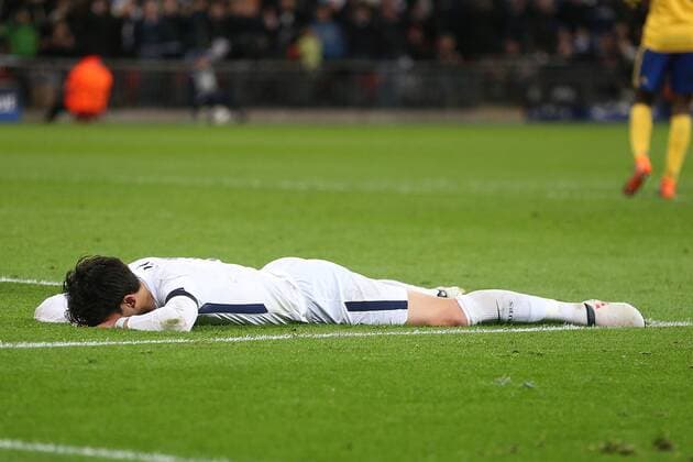 Tottenham Hotspur v Juventus UEFA Champions League Son Heung-Min of Tottenham Hotspur rues a missed chance during the UEFA Champions League match at Wembley Stadium, London Content Not Available For UK Newspapers Copyright: xPaulxChestertonx FIL-11460-0092