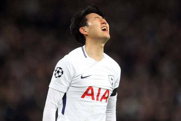 Tottenham Hotspur v Juventus UEFA Champions League Son Heung-Min of Tottenham Hotspur rues a missed chance during the UEFA Champions League match at Wembley Stadium, London Content Not Available For UK Newspapers Copyright: xPaulxChestertonx FIL-11460-0095