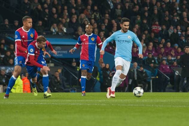 Manchester City v FC Basel UEFA Champions League Ilkay Gundogan of Manchester City brings the ball under control during the UEFA Champions League match at the Etihad Stadium, Manchester Content Not Available For UK Newspapers Copyright: xMattxWilkinsonx FIL-11459-0061