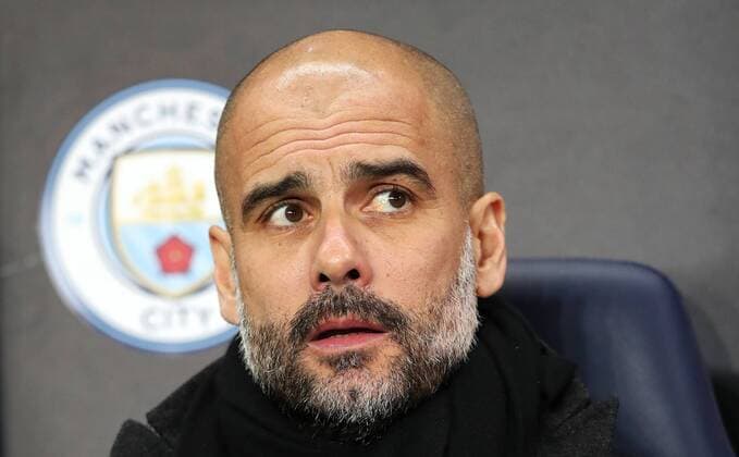 Football - 2017 2018 UEFA Champions League - Round of Sixteen, Second Leg: Manchester City (4) vs. FC Basel (0) Manchester City Manager Josep Guardiola at The Etihad. COLORSPORT 