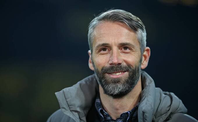 08 03 2018 Football UEFA Europa League 2017 2018 Round of 16 Borussia Dortmund RB Salzburg at Signal Iduna Park Dortmund Coach Marco Rose RB Salzburg