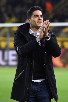 Football Europa League Round of 16 Borussia Dortmund FC Salzburg on 08 03 2018 at Signal Iduna Park in Dortmund Marc Bartra Dortmund says goodbye to his fans xRx