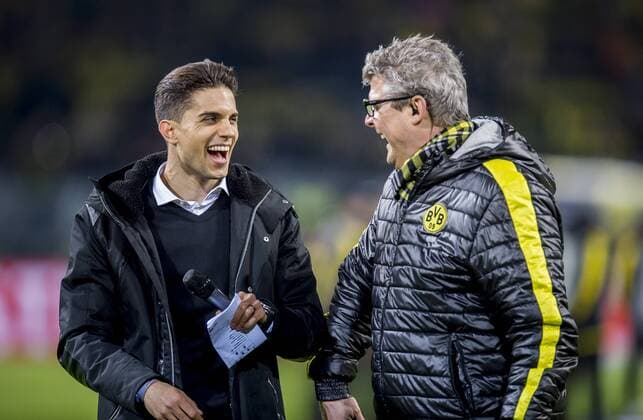 Football UEFA Europa League EL season 2017 2018 Eighth finals Borussia Dortmund RB Salzburg in Dortmund North Rhine Westphalia Marc Bartra l welcomes stadium announcer Norbert Dickel Copyright: xKirchner DavidxInderliedx