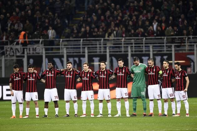 Db Milano 08 03 2018 - Europa League Milan-Arsenal foto Daniele Buffa Image nella foto: minuto di raccoglimento 