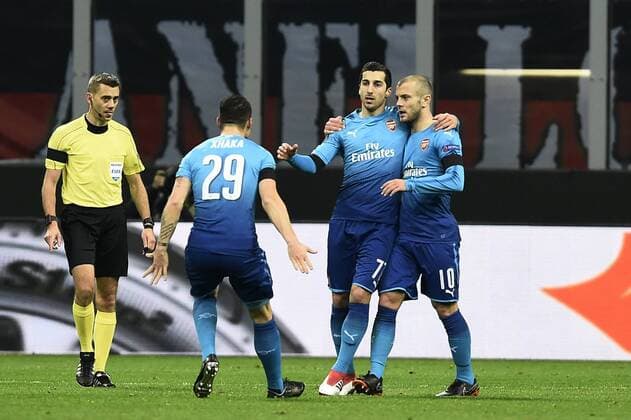 Db Milano 08 03 2018 - Europa League Milan-Arsenal foto Daniele Buffa Image nella foto: esultanza gol Henrikh Mkhitaryan 