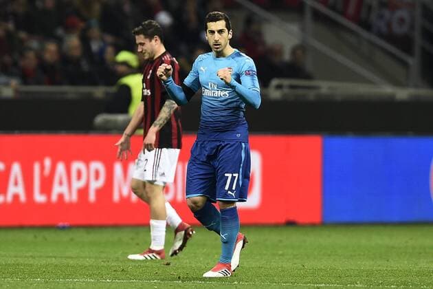 Db Milano 08 03 2018 - Europa League Milan-Arsenal foto Daniele Buffa Image nella foto: esultanza gol Henrikh Mkhitaryan 