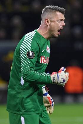 Soccer Europa League Round of 16 Borussia Dortmund FC Salzburg on 08 03 2018 at Signal Iduna Park in Dortmund Alexander Walke Salzburg xRx