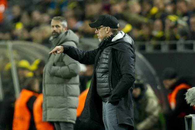 Dortmund Germany 08 03 2018 UEFA Europa League 2017 18 Season Round of 16 Borussia Dortmund Red Bull Salzburg Coach Peter Stoeger BVB gestures gestures DeFodi053