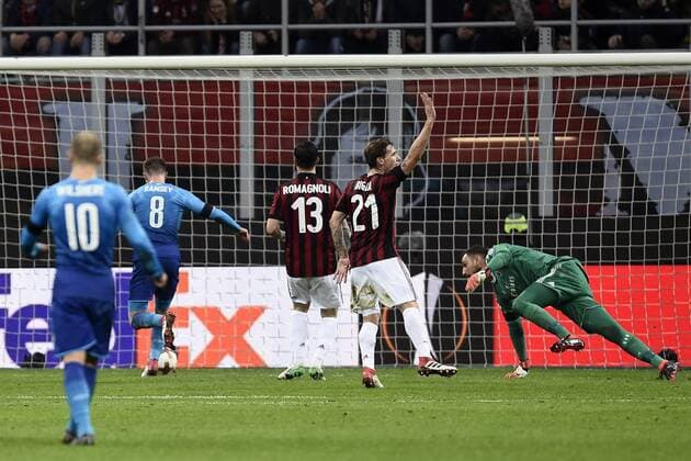 Db Milano 08 03 2018 - Europa League Milan-Arsenal foto Daniele Buffa Image nella foto: gol Aaron Ramsey 