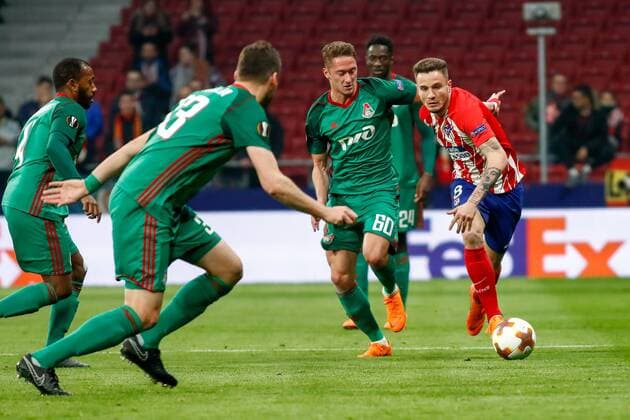 Saul of Atletico de Madrid during the UEFA Europa League match played on Wanda Metropolitano Stadium, Madrid, Spain, between Atletico de Madrid and Lokomotiv Moskva, Mar 08th 2018. Photo: Oscar J. Barroso AFP7  xOscarxJ.xBarrosox xAFP7x xAtleticoxdexMadridxvxLokomotiv,xEuropaxLeague,xSpain,xMarx8thx20x