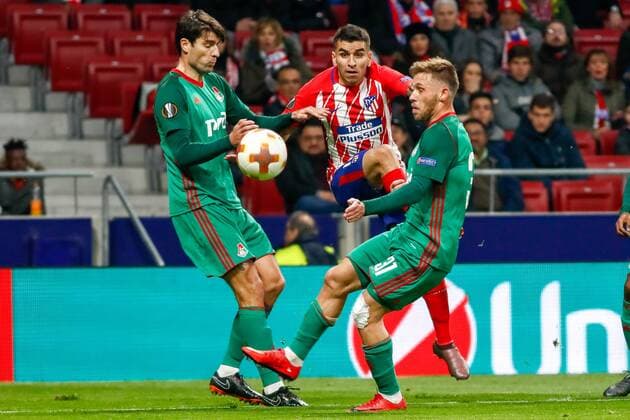 Correa of Atletico de Madrid during the UEFA Europa League match played on Wanda Metropolitano Stadium, Madrid, Spain, between Atletico de Madrid and Lokomotiv Moskva, Mar 08th 2018. Photo: Oscar J. Barroso AFP7  xOscarxJ.xBarrosox xAFP7x xAtleticoxdexMadridxvxLokomotiv,xEuropaxLeague,xSpain,xMarx8thx20x