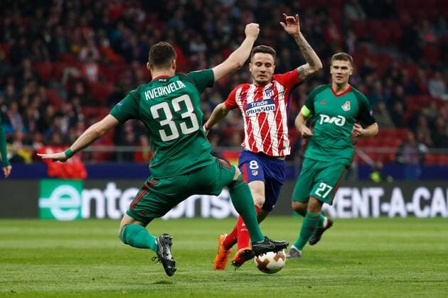 Saul of Atletico de Madrid during the UEFA Europa League match played on Wanda Metropolitano Stadium, Madrid, Spain, between Atletico de Madrid and Lokomotiv Moskva, Mar 08th 2018. Photo: Oscar J. Barroso AFP7  xOscarxJ.xBarrosox xAFP7x xAtleticoxdexMadridxvxLokomotiv,xEuropaxLeague,xSpain,xMarx8thx20x