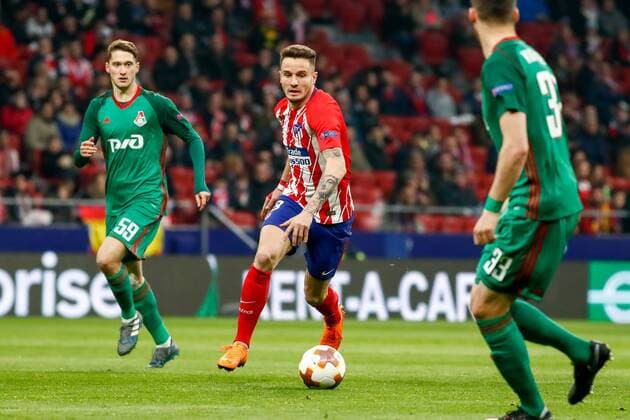 Saul of Atletico de Madrid during the UEFA Europa League match played on Wanda Metropolitano Stadium, Madrid, Spain, between Atletico de Madrid and Lokomotiv Moskva, Mar 08th 2018. Photo: Oscar J. Barroso AFP7  xOscarxJ.xBarrosox xAFP7x xAtleticoxdexMadridxvxLokomotiv,xEuropaxLeague,xSpain,xMarx8thx20x