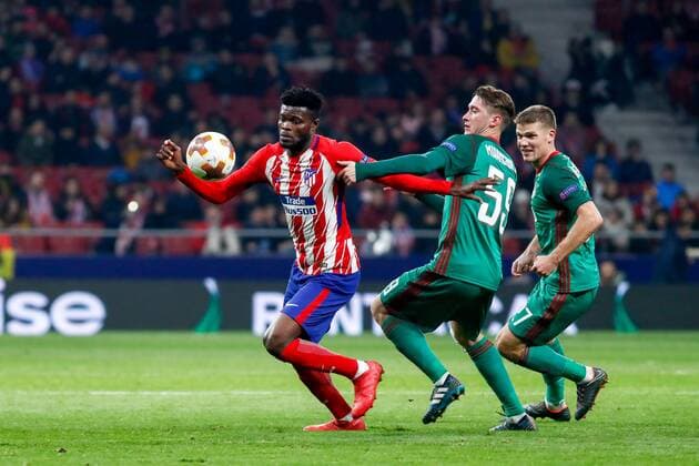 Thomas of Atletico de Madrid during the UEFA Europa League match played on Wanda Metropolitano Stadium, Madrid, Spain, between Atletico de Madrid and Lokomotiv Moskva, Mar 08th 2018. Photo: Oscar J. Barroso AFP7  xOscarxJ.xBarrosox xAFP7x xAtleticoxdexMadridxvxLokomotiv,xEuropaxLeague,xSpain,xMarx8thx20x