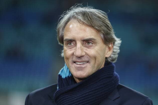08 03 2018 xtgx Soccer Europa League RB Leipzig Zenit St Petersburg emspor v l Roberto Mancini Zenit St Petersburg Coach Portrait Portrait single smiles happy smile smile Leipzig