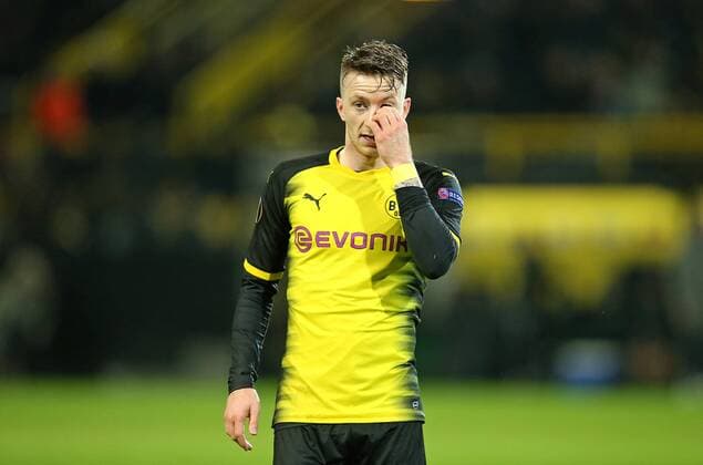08 03 2018 Football UEFA Europa League 2017 2018 Round of 16 Borussia Dortmund RB Salzburg at Signal Iduna Park Dortmund Marco Reus Dortmund