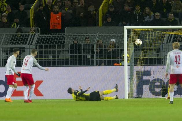 Dortmund Germany 08 03 2018 UEFA Europa League 2017 18 Season Round of 16 Borussia Dortmund Red Bull Salzburg Goal to 0 2 by Valon Berisha RBS DeFodi053