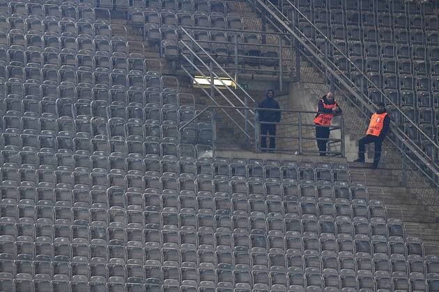Soccer Europa League Round of 16 Borussia Dortmund FC Salzburg on 08 03 2018 at the Signal Iduna Park in Dortmund Empty ranks in the Signal Iduna Park in Dortmund xRx