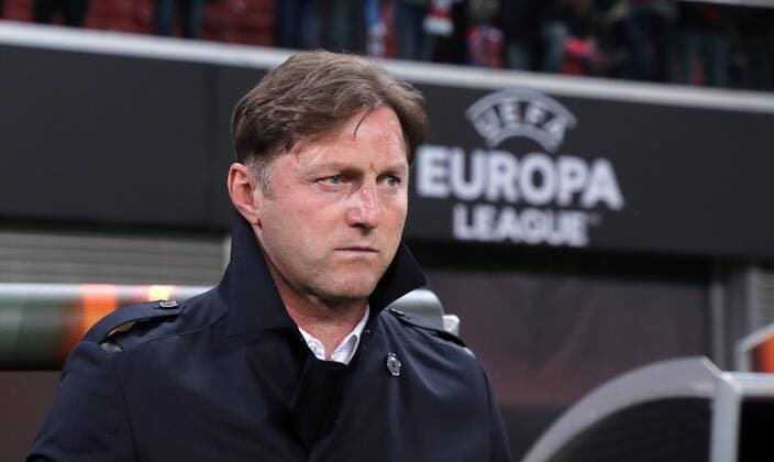 RB Leipzig St Petersburg Soccer Euro League Leipzig 08 03 2018 Red Bull Arena Soccer UEFA Euro League Round of 16 First leg RB Leipzig vs Zenit St Petersburg Pictured coach Ralph Hasenhüttl Hasenhuettl RB Leipzig