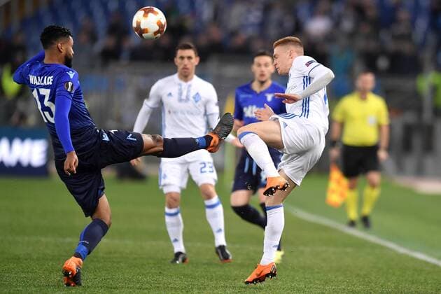 Viktor Tsygankov Dinamo, Wallace Lazio Roma 08-03-2018 Stadio Olimpico Football Europa League 2017 2018 Round of 32 Lazio - Dinamo Kiev Foto Antonietta Baldassarre Insidefoto antoxbalda