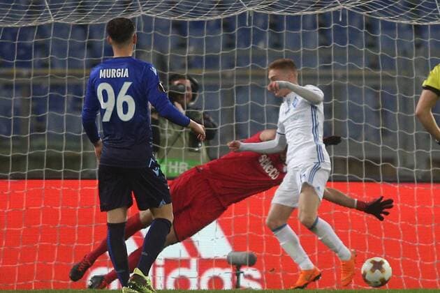 8.03.2018. Stadio Olimpico, Rome, Italy. Uefa League SS Lazio vs Dynamo Kiev.VIKTOR TSYGANKOV (DIN) score the gland celebrates during the match S.S. Lazio vs Dynamo Kiev at Stadio Olimpico in Rome.  Copyright: xMarcoxIacobuccix xIPAx xMarcoxIacobuccix