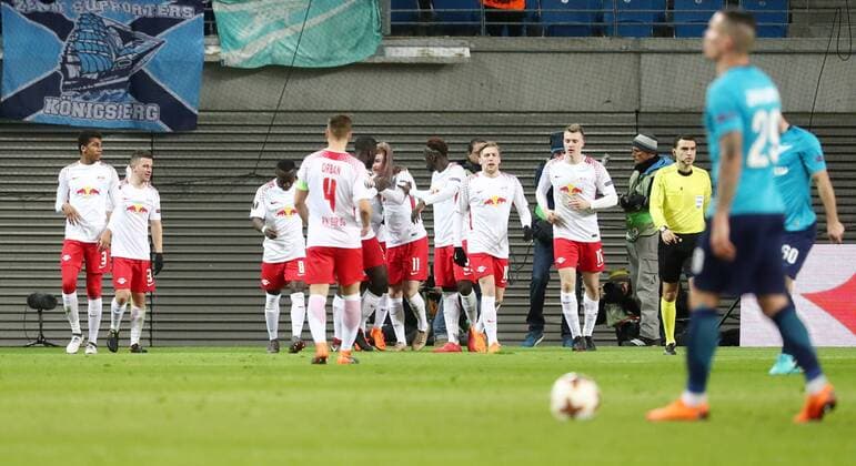 RB Leipzig St Petersburg Soccer Euro League Leipzig 08 03 2018 Red Bull Arena Soccer UEFA Euro League Round of 16 First leg RB Leipzig vs FK Zenit St Petersburg Pictured Leipzig goalkeeper after 1 0 by Bruma 17 RB Leipzig