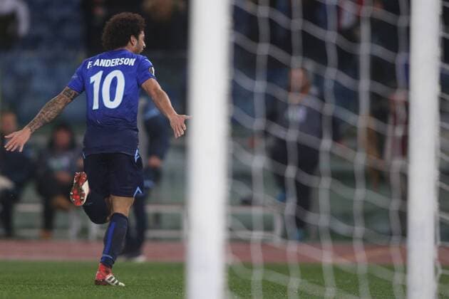 8.03.2018. Stadio Olimpico, Rome, Italy. Uefa League SS Lazio vs Dynamo Kiev.FELIPE ANDERSON (LAZ) score the gol and celebrates in the match S.S. Lazio vs Dynamo Kiev at Stadio Olimpico in Rome.  Copyright: xMarcoxIacobuccix xIPAx xMarcoxIacobuccix
