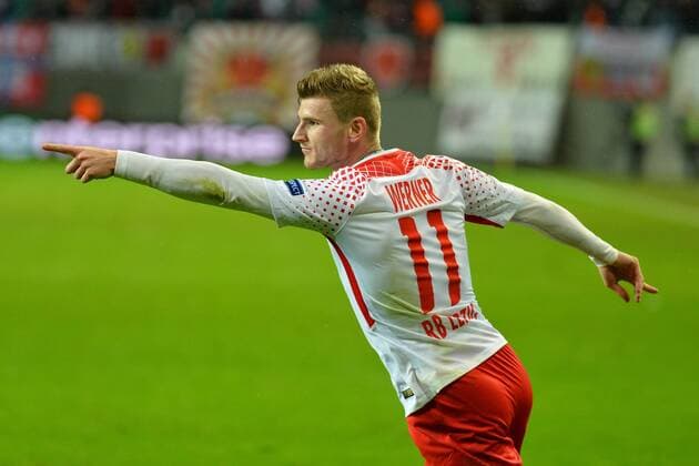 Timo Werner RB Leipzig scores 2 0 and celebrates RB Leipzig vs Zenit St Petersburg Soccer UEFA Europa League 08 03 2018 Leipzig Copyright: xEIBNER BertxHarzerx EP_BHR