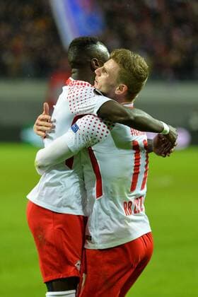 Timo Werner RB Leipzig re scored the 2 0 Naby Keita RB Leipzig left RB Leipzig vs Zenit St Petersburg Soccer UEFA Europa League 08 03 2018 Leipzig Copyright: xEIBNER BertxHarzerx EP_BHR