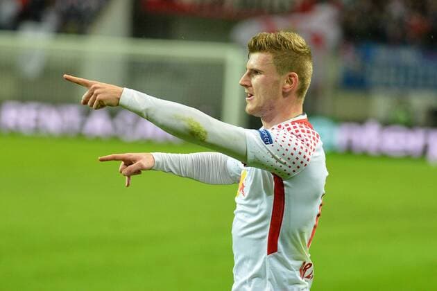 Timo Werner RB Leipzig scores 2 0 and celebrates RB Leipzig vs Zenit St Petersburg Soccer UEFA Europa League 08 03 2018 Leipzig Copyright: xEIBNER BertxHarzerx EP_BHR