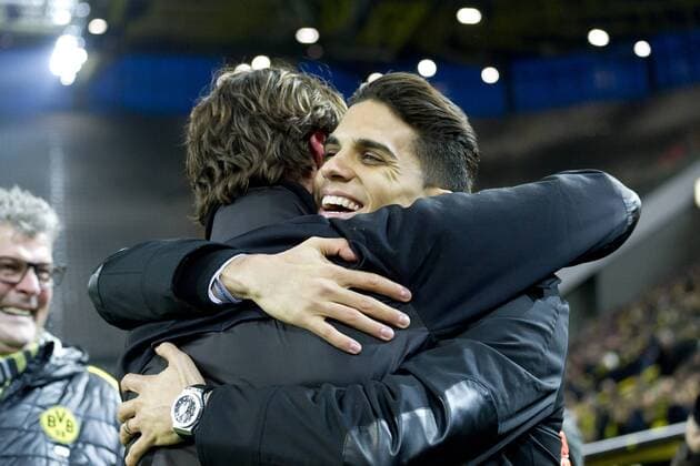 Dortmund Germany 08 03 2018 UEFA Europa League 2017 18 Season Round of 16 Borussia Dortmund Red Bull Salzburg Goalkeeper Roman Weidenfeller BVB and Marc Bartra DeFodi053