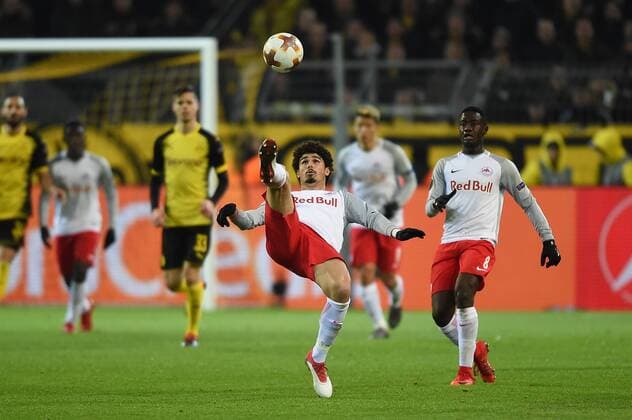 Dortmund Signal Iduna Park 08 03 18 UEFA Europa League Round of 16 Borussia Dortmund RB Salzburg Image Andre Ramalho RB Salzburg xsmmpJPGx