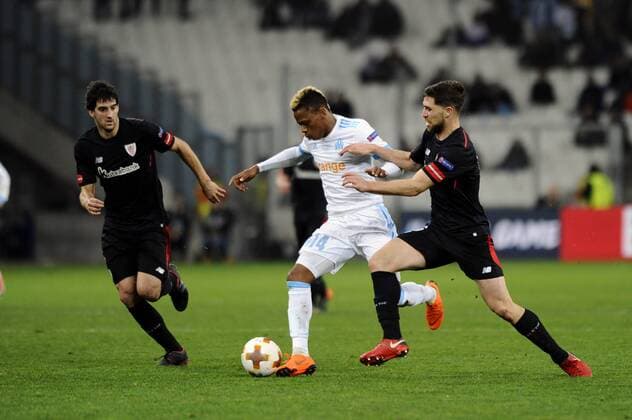 Njie (OM) FOOTBALL : Marseille vs Athletico Bilbao - Europa League - 08 03 2018 FranckPennant Panoramic 
