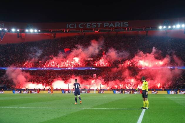 General view, MARCH 5, 2018 - Football Soccer : General view of PSG fans on UEFA Champions League Round of 16 2nd leg match between Paris Saint-Germain 1-2 Real Madrid CF at the Parc des Princes Stadium in Paris, France. NOxTHIRDxPARTYxSALES.  (73877140)