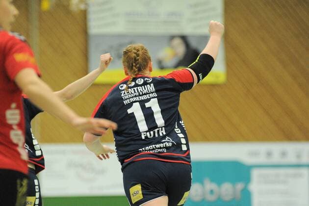 Jubel Kerstin Foth SG H2Ku Herrenberg Kuties 11 SG H2Ku Herrenberg Kuties Handball league match 10 03 2018 Photo TBaur Eibner Herrenberg Copyright: xBaur xEibner-Pressefotox EP_Toba