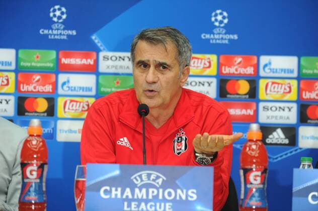 Besiktas s Football Team Coach Senol Gunes gives a press conference PK Pressekonferenz on the eve of the team s a day before their UEFA Champions League second leg match against Bayern Munchen on March 13 , 2018 in Istanbul , Turkey. 