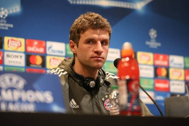 Thomas Mueller 25 Bayern Munich at the press conference answers the questions of the media Press Conference FC Bayern Muenchen Football Eighth-Finals Champions League 13 03 2018 Istanbul Istanbul Turkey Copyright: xkolbert-press ChristianxKolbertx
