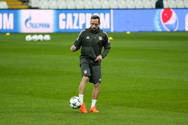 on the ball Franck Ribery 7 FC Bayern Muenchen Training Bayern Munich Soccer Round of 16 Champions League 13 03 2018 Istanbul Istanbul Turkey Copyright: xkolbert-press ChristianxKolbertx