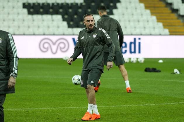 in a good mood Franck Ribery 7 FC Bayern Muenchen Training Bayern Munich Soccer Round of 16 Champions League 13 03 2018 Istanbul Istanbul Turkey Copyright: xkolbert-press ChristianxKolbertx