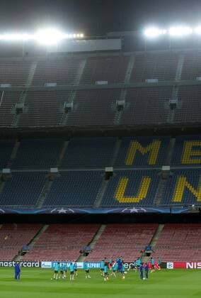 Chelsea FC s players participate in a training session of the team at the Camp Nou stadium in Barcelona, Catalonia, Spain, 13 March 2018. Chelsea FC will face FC Barcelona Barca tomorrow for the UEFA Champions League round of 16 second leg match. Chelsea s training session !ACHTUNG: NUR REDAKTIONELLE NUTZUNG!  Copyright: xEnricxFontcubertax BCN004 20180313-636565710194149057
