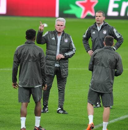 Bayern München coach Jupp Heynckes trained at Vodafone Park before the 2nd leg match against Besiktas in Istanbul Turkey on March 13 , 2018. 