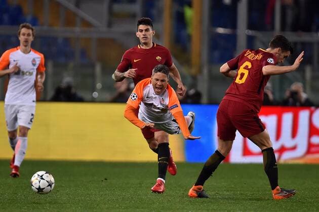 Marlos Shakhtar, Kevin Strootman Roma Roma 13-03-2018 Stadio Olimpico Champions League, Ottavi di Finale. AS Roma - Shakhtar Donetsk Foto Andrea Staccioli Insidefoto andreaxstaccioli