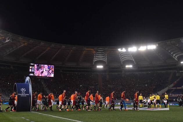 players entrance. Atmosphere Roma 13-03-2018 Stadio Olimpico Champions League, Ottavi di Finale. AS Roma - Shakhtar Donetsk Foto Andrea Staccioli Insidefoto andreaxstaccioli