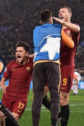 As Roma 13 03 2018 - Champions League Roma-Shakhtar Donetsk foto Antonello Sammarco Image nella foto: esultanza gol Edin Dzeko 