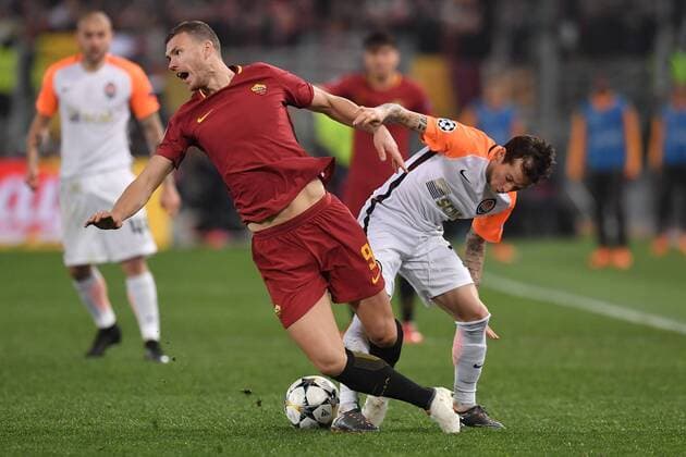 Edin Dzeko Roma. Roma 13-03-2018 Stadio Olimpico Champions League, Ottavi di Finale. AS Roma - Shakhtar Donetsk Foto Antonietta Baldassarre Insidefoto AntoxBaldassarre