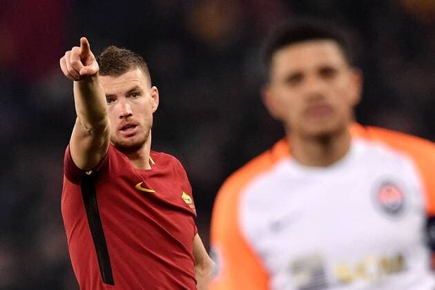 Edin Dzeko Roma. Roma 13-03-2018 Stadio Olimpico Champions League, Ottavi di Finale. AS Roma - Shakhtar Donetsk Foto Antonietta Baldassarre Insidefoto AntoxBaldassarre