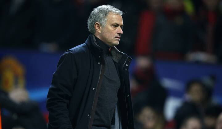 Jose Mourinho manager of Manchester United ManU walks off after losing the Champions League Round of 16 match at Old Trafford Stadium, Manchester. Picture date: March 13th 2018. Picture credit should read: Andrew Yates Sportimage EDITORIAL USE ONLY. No use with unauthorised audio, video, data, fixture lists, club league logos or live services. Online in-match use limited to 120 images, no video emulation. No use in betting, games or single club league player publications.